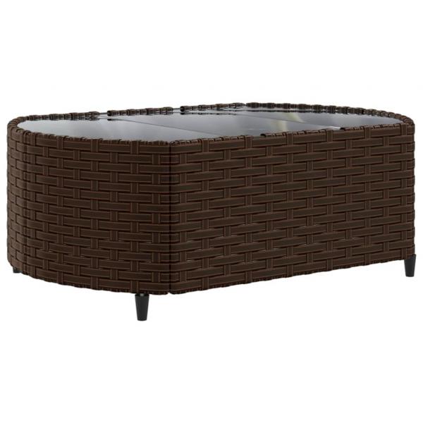 6-tlg. Garten-Sofagarnitur mit Kissen Braun Poly Rattan