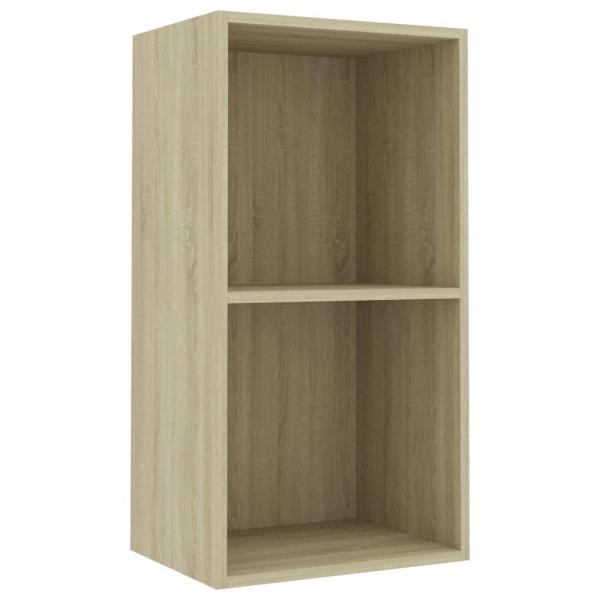 Bücherregal 2 Fächer Sonoma-Eiche 40x30x76,5 cm Holzwerkstoff