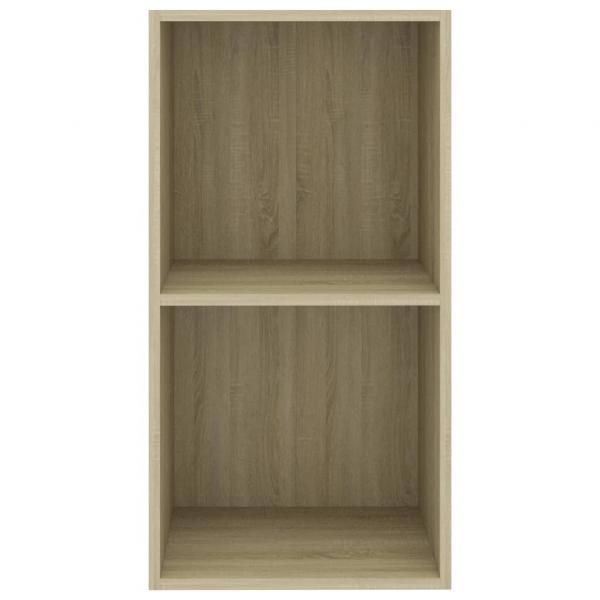 Bücherregal 2 Fächer Sonoma-Eiche 40x30x76,5 cm Holzwerkstoff