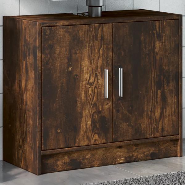 ARDEBO.de - Waschbeckenschrank Räuchereiche 63x29x55 cm Holzwerkstoff