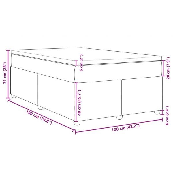 Boxspringbett mit Matratze Dunkelgrau 120x190 cm Stoff