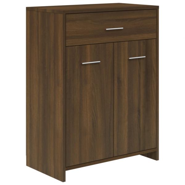 Badezimmerschrank Braun Eichen-Optik 60x33x80 cm Holzwerkstoff