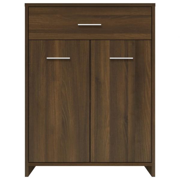 Badezimmerschrank Braun Eichen-Optik 60x33x80 cm Holzwerkstoff