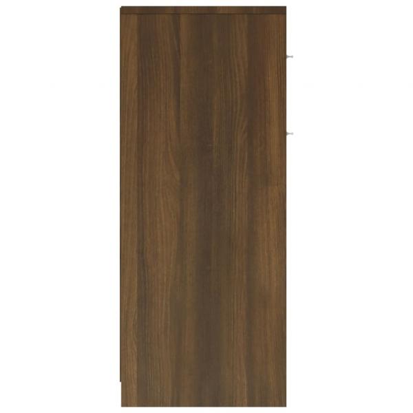 Badezimmerschrank Braun Eichen-Optik 60x33x80 cm Holzwerkstoff