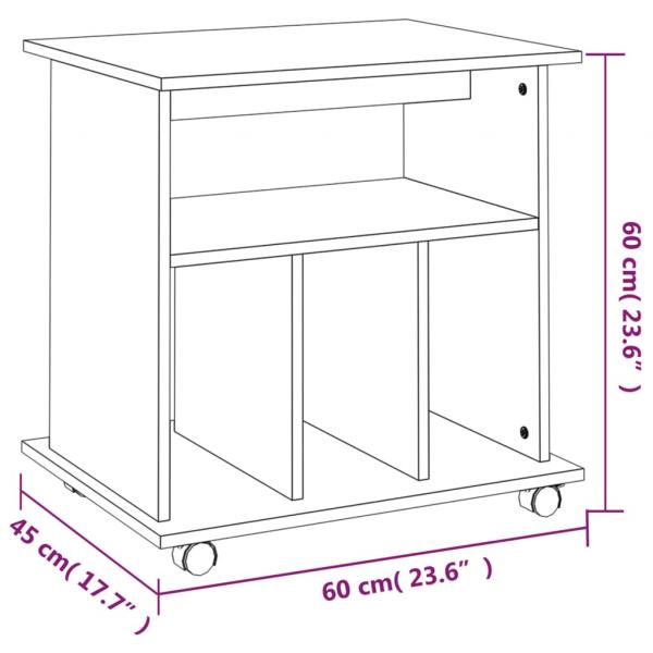 Rollschrank Räuchereiche 60x45x60 cm Holzwerkstoff