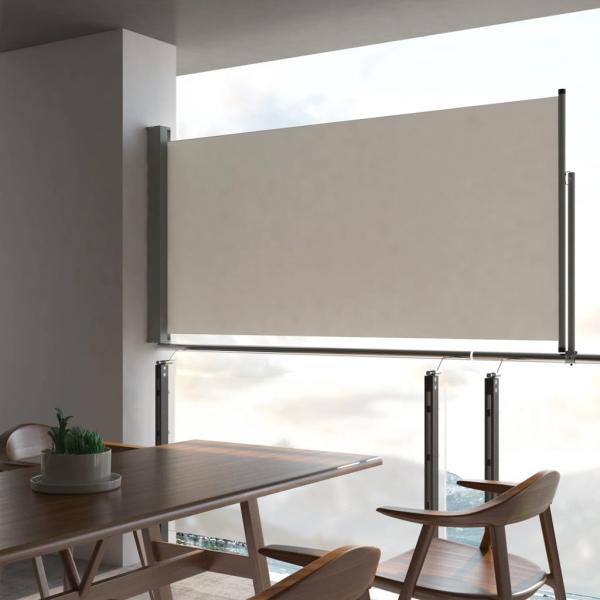 ARDEBO.de - Ausziehbare Seitenmarkise 120x300 cm Creme