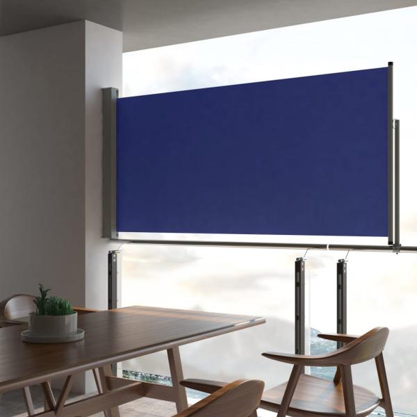 ARDEBO.de - Ausziehbare Seitenmarkise 120x300 cm Blau