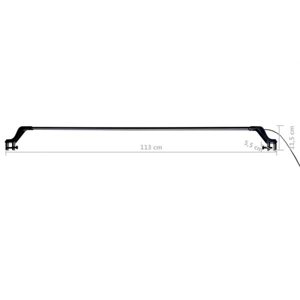 LED-Aquariumleuchte mit Klemmen 115-130 cm Blau und Weiß