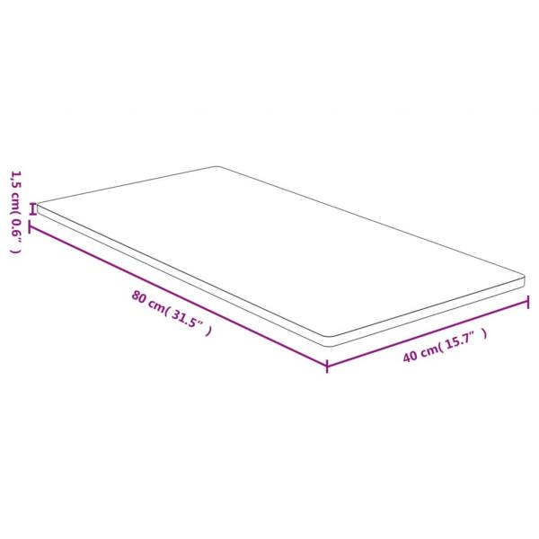 Tischplatte 40x80x1,5 cm Bambus