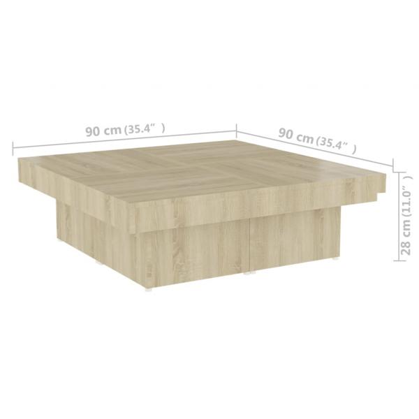 Couchtisch Sonoma-Eiche 90x90x28 cm Holzwerkstoff