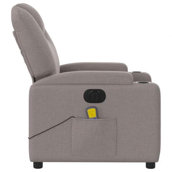 Massagesessel Elektrisch Taupe Stoff