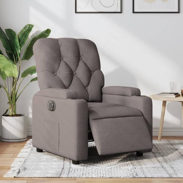 ARDEBO.de - Relaxsessel Elektrisch Taupe Stoff