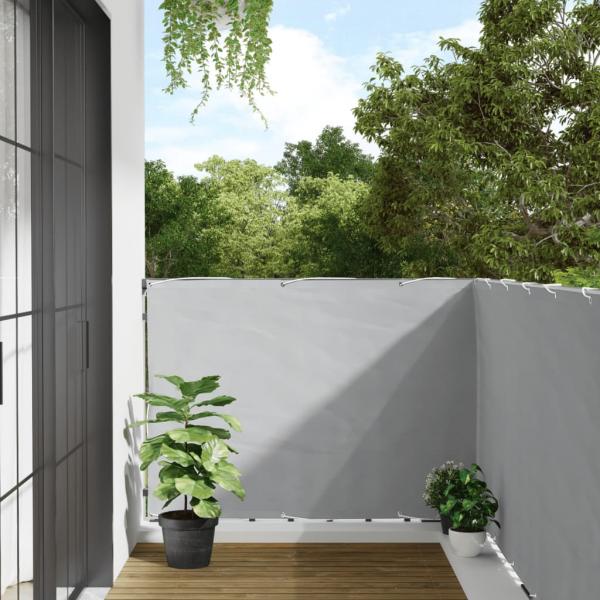 ARDEBO.de - Balkon-Sichtschutz Grau 600x120 cm PVC