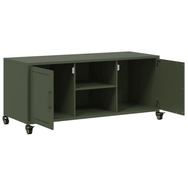 TV-Schrank Olivgrün 100,5x39x43,5 cm Stahl