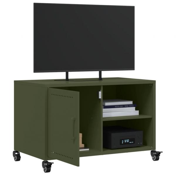 TV-Schrank Olivgrün 68x39x43,5 cm Stahl