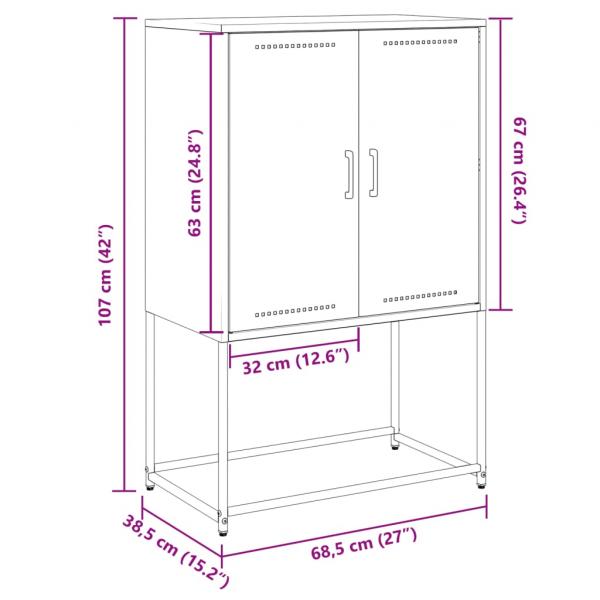 TV-Schrank Weiß 100,5x39x60,5 cm Stahl