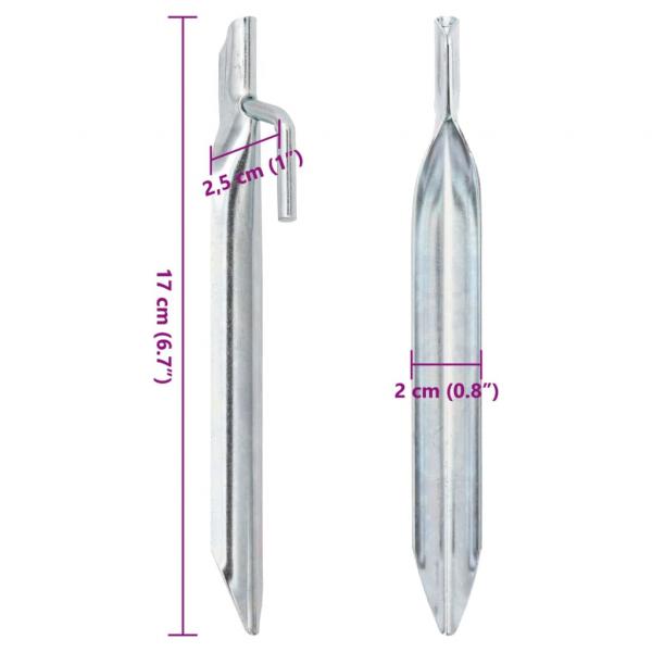 Zeltheringe 24 Stk. V-Form 17 cm Ø20 mm Verzinkter Stahl