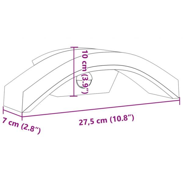 LED-Außenwandleuchten mit Sensor 2 Stk. Weiß Aludruckguss