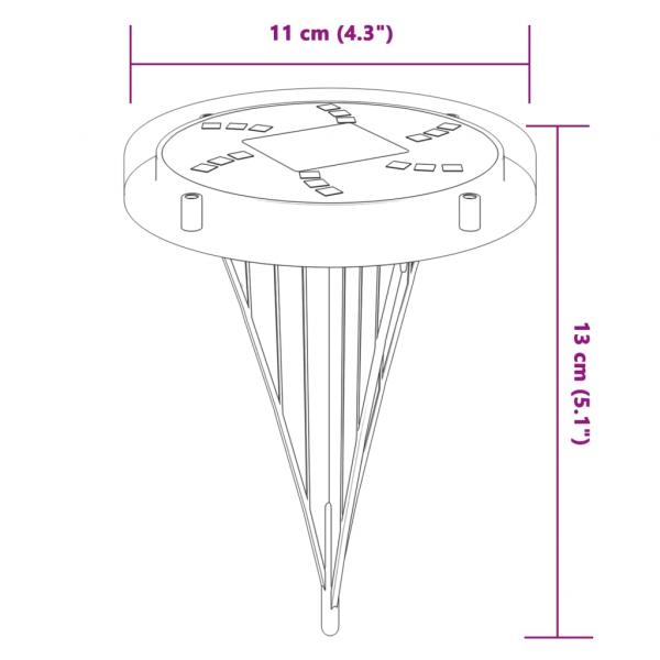 Solar-Bodenleuchten mit Erdspieß 4 Stk. Warmweiß