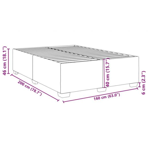 Bettgestell ohne Matratze Schwarz 160x200 cm Stoff