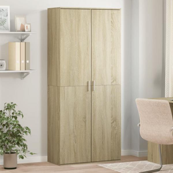 ARDEBO.de - Highboard Sonoma-Eiche 80x35x180 cm Holzwerkstoff