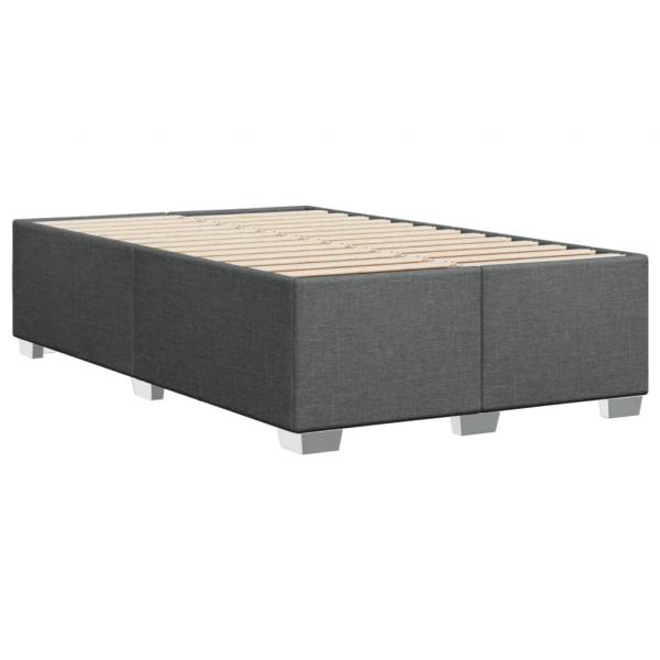 Boxspringbett mit Matratze Dunkelgrau 120x190 cm Stoff