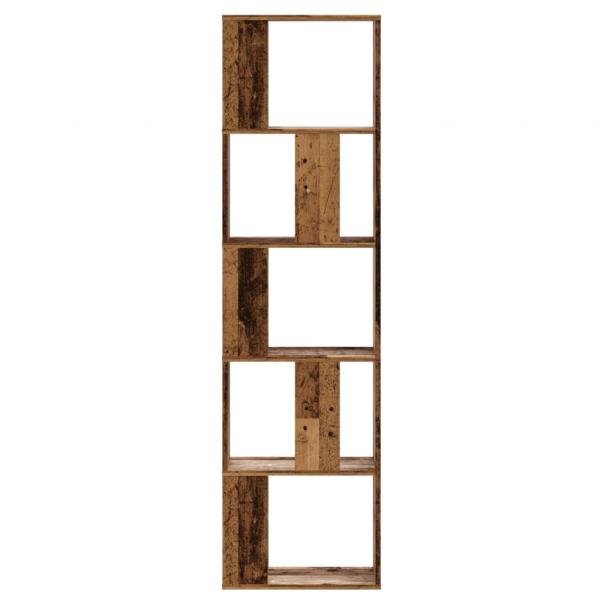 Bücherregal 5 Böden Altholz 45x23,5x162,5 cm Holzwerkstoff