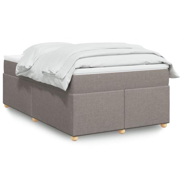 ARDEBO.de - Boxspringbett mit Matratze Taupe 120x200 cm Stoff