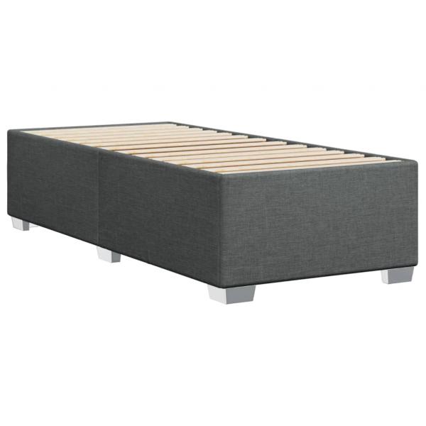 Boxspringbett mit Matratze Dunkelgrau 100x200 cm Stoff