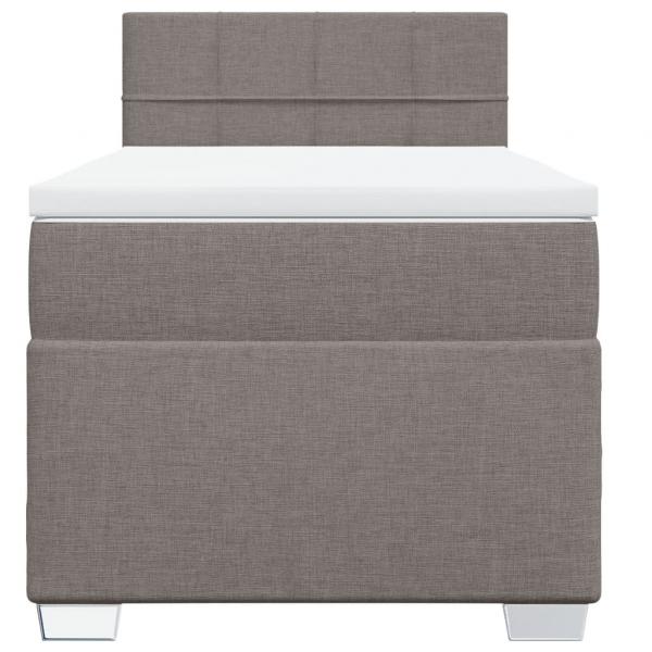 Boxspringbett mit Matratze Taupe 90x190 cm Stoff