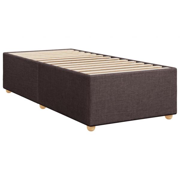 Boxspringbett mit Matratze Dunkelbraun 90x190 cm Stoff