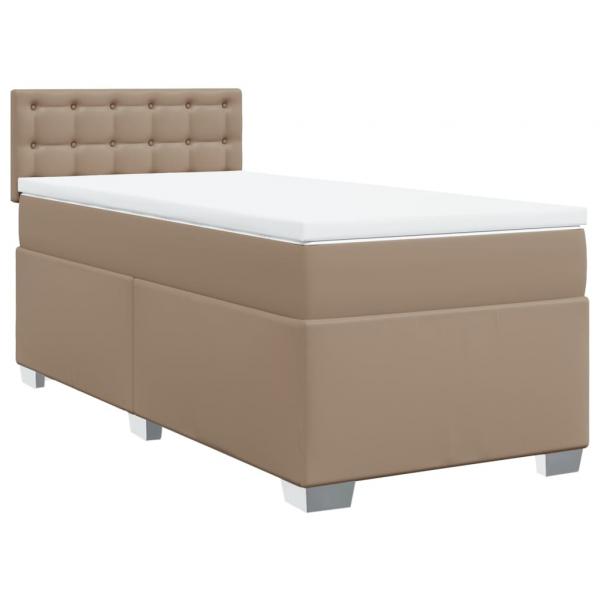 Boxspringbett Matratze Cappuccino-Braun 100x200cm Kunstleder