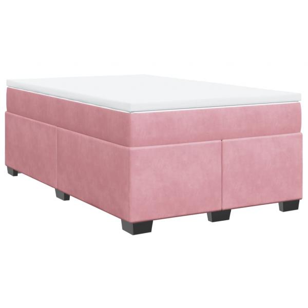 Boxspringbett mit Matratze Rosa 120x200 cm Samt