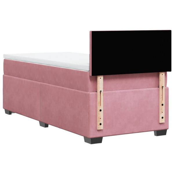 Boxspringbett mit Matratze Rosa 90x190 cm Samt