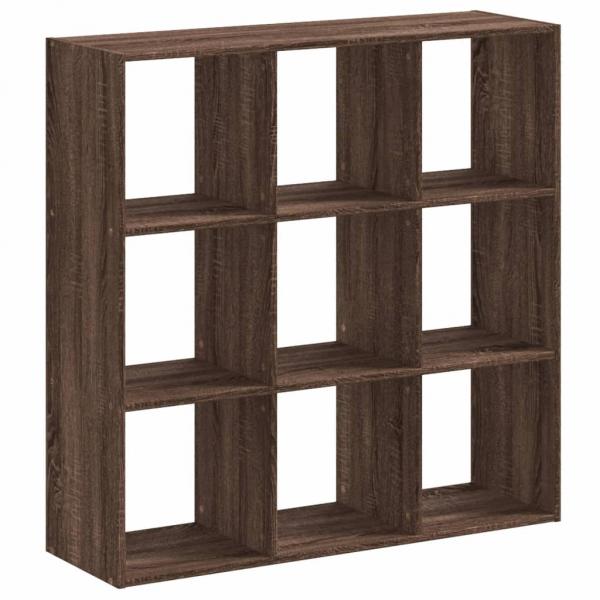 ARDEBO.de - Bücherregal Braun Eichen-Optik 102x32x102 cm Holzwerkstoff