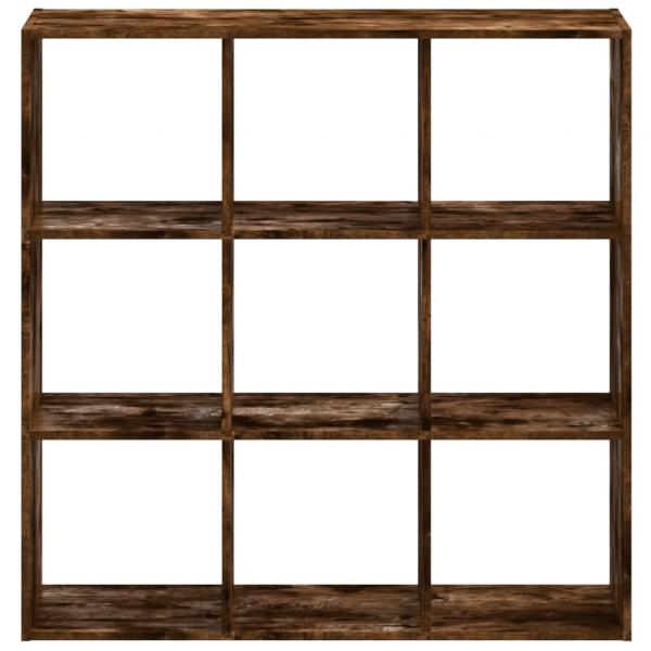 Bücherregal Räuchereiche 102x32x102 cm Holzwerkstoff