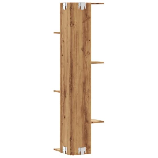 Wand-Eckregal Artisan-Eiche 36,5x36,5x140 cm Holzwerkstoff