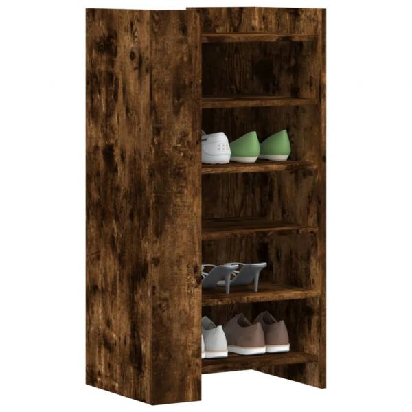 ARDEBO.de - Schuhschrank Räuchereiche 52x37,5x100 cm Holzwerkstoff