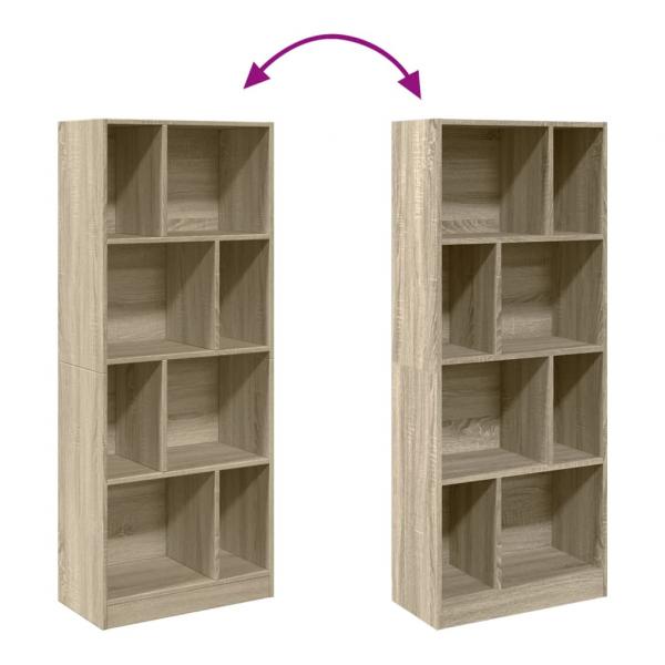 Bücherregal Sonoma-Eiche 57x28,5x141 cm Holzwerkstoff