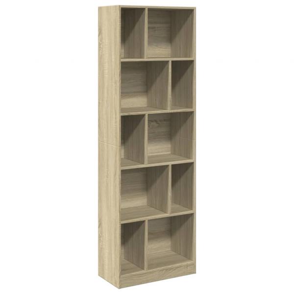 Bücherregal Sonoma-Eiche 57x28,5x174 cm Holzwerkstoff