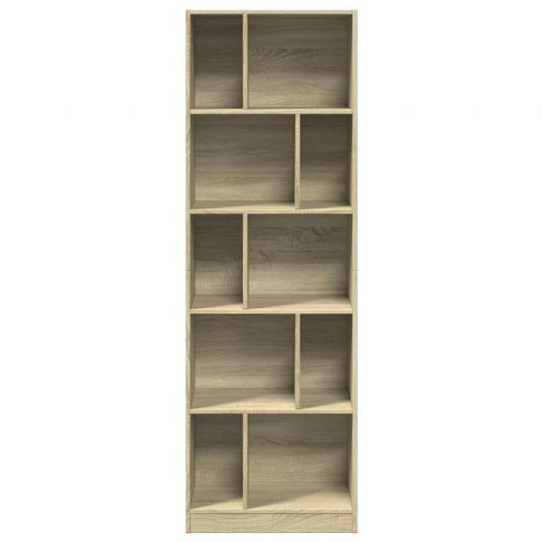 Bücherregal Sonoma-Eiche 57x28,5x174 cm Holzwerkstoff