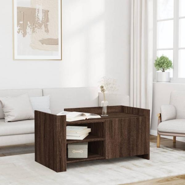 ARDEBO.de - Couchtisch Braun Eichen-Optik 100x50x50 cm Holzwerkstoff