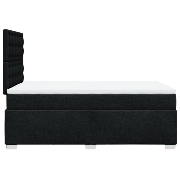 Boxspringbett mit Matratze Schwarz 120x190 cm Stoff