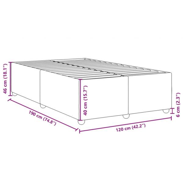 Bettgestell Hellgrau 120x190 cm Stoff