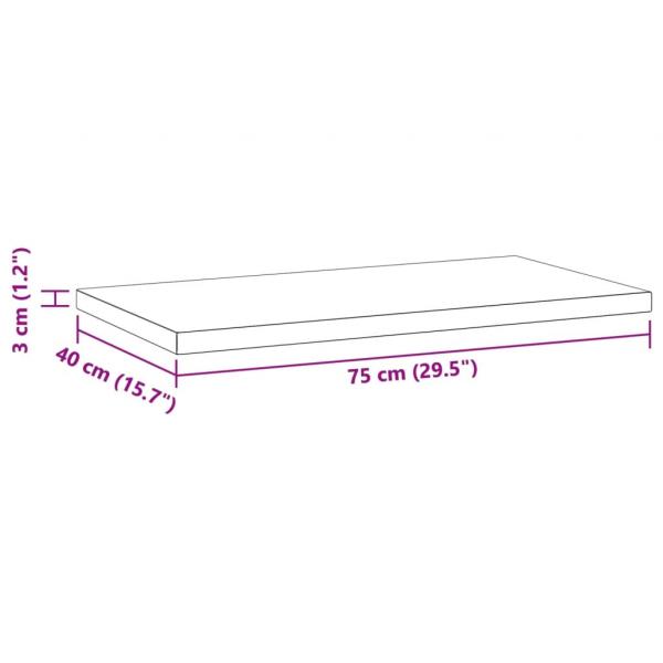 Wandregale 2 Stk. 75x40x3 cm Schwarz Edelstahl