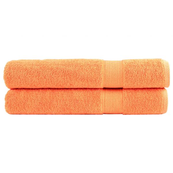 ARDEBO.de - Premium-Saunatücher SOLUND 2 Stk. Orange 80x200 cm 600 g/m²