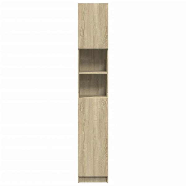 Badezimmerschrank Sonoma-Eiche 32x25,5x190 cm Holzwerkstoff