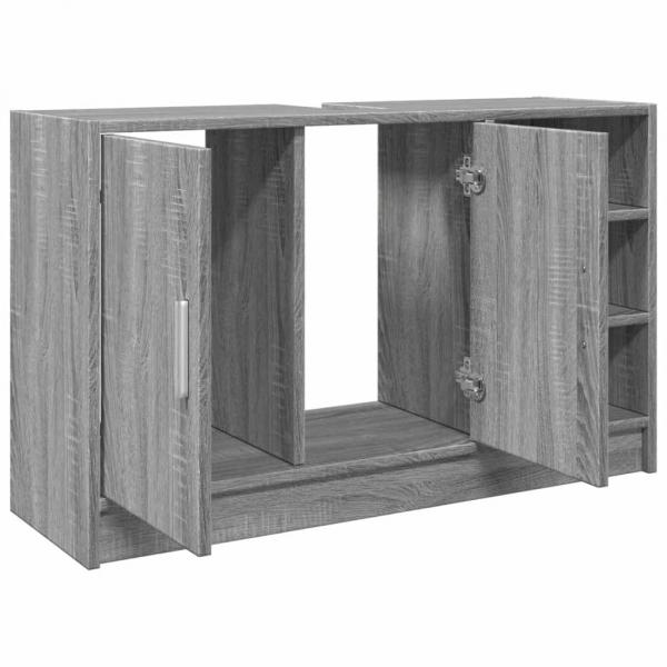 Waschbeckenunterschrank Grau Sonoma 90x29x55 cm Holzwerkstoff