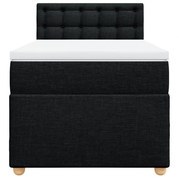 Boxspringbett mit Matratze Schwarz Stoff