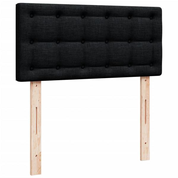 Boxspringbett mit Matratze Schwarz Stoff